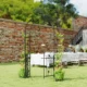 Arcada metalica, pergola pentru gradina, cu portita, 107x45x217 cm - imagine 5