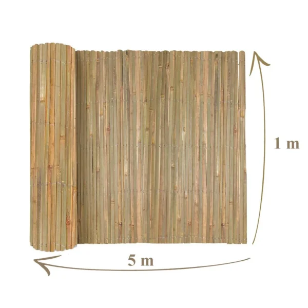 Gard/paravan din bambus natural, 5x1 m - imagine 2
