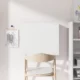 Birou de perete, suspendat, pliabil, MDF, cu raft, alb, max 40 kg, 60x21.5x50 cm - imagine 5