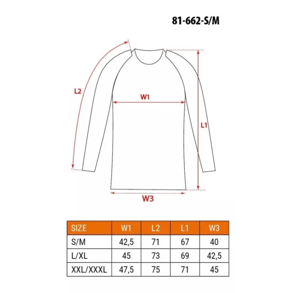 Bluza de corp termica, model Coolmax, albastru, marimea S/M, NEO - imagine 3