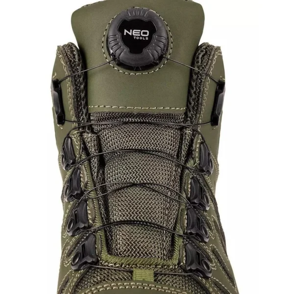 Bocanci de lucru, O2, SR, FO, sireturi cu buton de blocare, piele nabuc, marimea 45, NEO - imagine 6