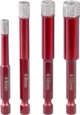 Set burghie diamantate cu ghidaj, 5 piese, 6-8-10-12 mm, HEX, Strend Pro Premium - imagine 8