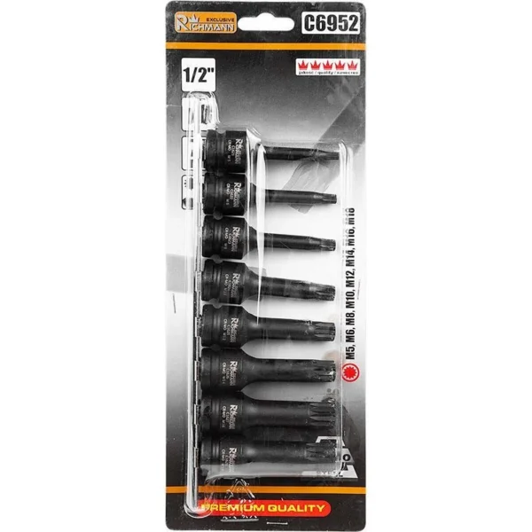 Trusa tubulare impact Spline, M5-M18, 1/2'', Richmann Exclusive - imagine 2