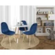 Scaun bucatarie/living, catifea si PU, albastru marin, 43x54x81 cm, Colin - imagine 9