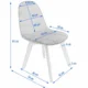 Scaun bucatarie/living, catifea si PU, albastru marin, 43x54x81 cm, Colin - imagine 12