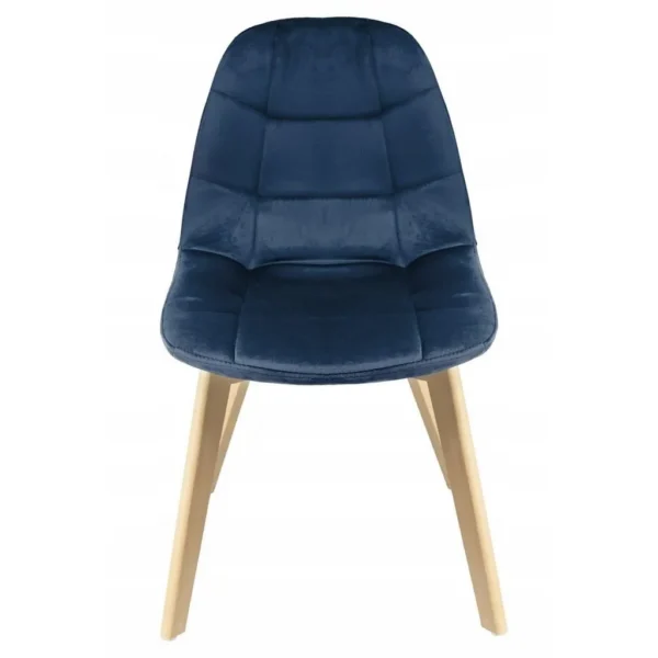 Scaun bucatarie/living, catifea si PU, albastru marin, 43x54x81 cm, Colin - imagine 6