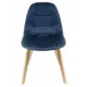 Scaun bucatarie/living, catifea si PU, albastru marin, 43x54x81 cm, Colin - imagine 6