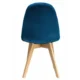 Scaun bucatarie/living, catifea si PU, albastru marin, 43x54x81 cm, Colin - imagine 5