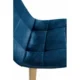 Scaun bucatarie/living, catifea si PU, albastru marin, 43x54x81 cm, Colin - imagine 2