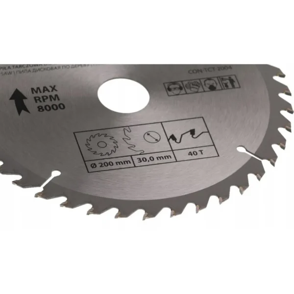 Disc circular vidia, 40 dinti, 200 mm, Drel - imagine 2