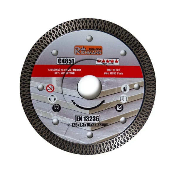 Carote diamantate profesionale, M14, set 5 buc, 20-68 mm, cu disc diamantat subtire, 125 mm - imagine 4