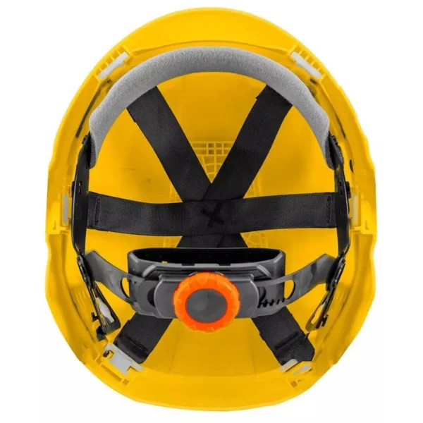 Casca de protectie pentru lucrul la inaltime, ABS, galbena, curea barbie reglabila, 51-63 cm, NEO - imagine 3