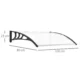 Copertina marchiza, policarbonat si aluminiu, transparent, 120x75x23 cm - imagine 9