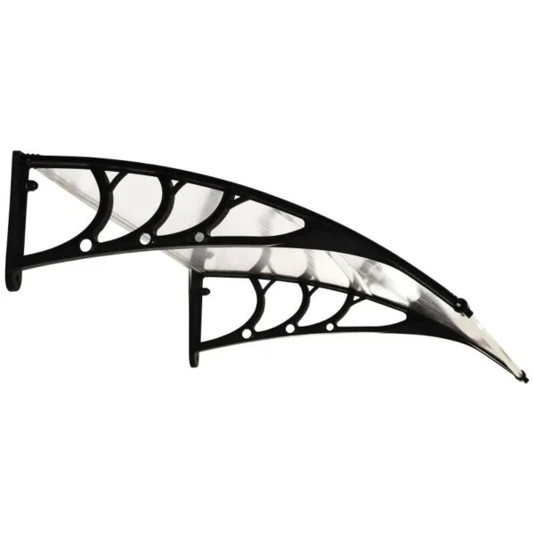 Copertina marchiza, policarbonat si aluminiu, transparent, 120x75x23 cm - imagine 5