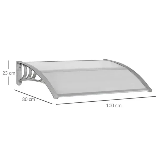 Copertina marchiza, policarbonat, transparent, 100x75x23 cm - imagine 8