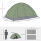 Cort camping, 2 persoane, cu geanta, verde, 206x185x120 cm - imagine 7
