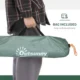 Cort camping, 2 persoane, cu geanta, verde, 206x185x120 cm - imagine 4