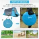 Cort camping, 2 persoane, impermeabil, tip igloo, cu husa, albastru deschis, 220x108x110 cm - imagine 6