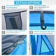 Cort camping, 2 persoane, impermeabil, tip igloo, cu husa, albastru deschis, 220x108x110 cm - imagine 5