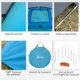 Cort camping, 2 persoane, impermeabil, tip igloo, cu husa, albastru deschis, 220x108x110 cm - imagine 4