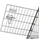 Cusca pentru caine, metal, plastic, cu maner transport, pliabila, negru, 48x76x55 cm - imagine 4