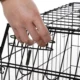 Cusca pentru caine, metal, plastic, cu maner transport, pliabila, negru, 48x76x55 cm - imagine 6