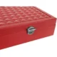 Cutie pentru bijuterii, cu oglinda, rosu, 25.5x25.5x9 cm - imagine 6