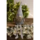 Decoratiune Craciun, pitic cu barba, gri cu dungi, 46 cm - imagine 4