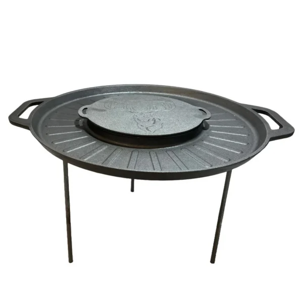 Disc pentru gratar, fonta, tip grill, cu picioare, set 4 piese, 49.5 cm - imagine 13