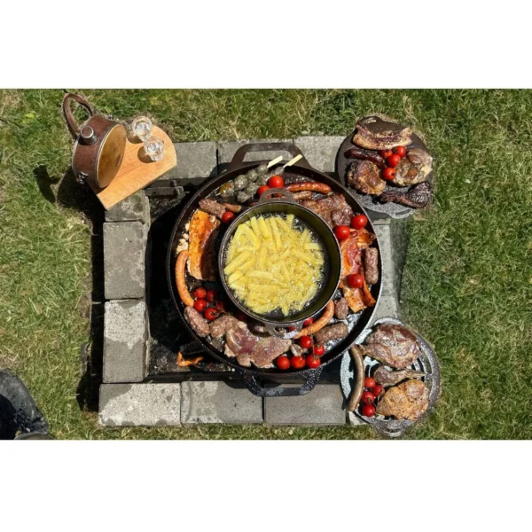 Disc pentru gratar, fonta, tip grill, cu picioare, set 4 piese, 49.5 cm - imagine 21