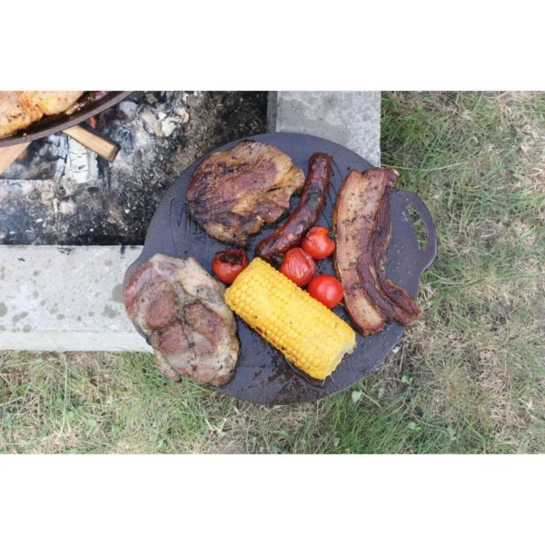 Disc pentru gratar, fonta, tip grill, cu picioare, set 4 piese, 49.5 cm - imagine 17