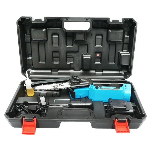 Drujba electrica pentru crengi, cu acumulator 2 Ah, incarcator 21V Li-Ion, cu geanta, 18 cm - imagine 12
