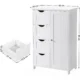 Dulap baie, Artool, MDF, 2 rafturi, 4 sertare, 1 usa, alb, 55x30x82 cm - imagine 6