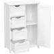 Dulap baie, Artool, MDF, 2 rafturi, 4 sertare, 1 usa, alb, 55x30x82 cm - imagine 5