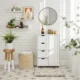 Dulap baie, Artool, MDF, 2 rafturi, 4 sertare, 1 usa, alb, 55x30x82 cm - imagine 4
