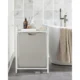 Raft baie cu cos de rufe, Artool, placa raft MDF, cadru otel, cu compartiment rufe, alb, 50x33x72 cm - imagine 9