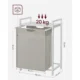 Raft baie cu cos de rufe, Artool, placa raft MDF, cadru otel, cu compartiment rufe, alb, 50x33x72 cm - imagine 8