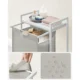 Raft baie cu cos de rufe, Artool, placa raft MDF, cadru otel, cu compartiment rufe, alb, 50x33x72 cm - imagine 6