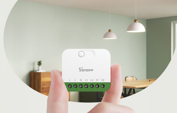 Releu Smart Sonoff MINI-2GS, Matter, Control aplicatie, 2 canale, 16A, WiFI, Alb - imagine 7