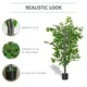 Planta artificiala, ficus cu ghiveci, verde, 135 cm - imagine 6