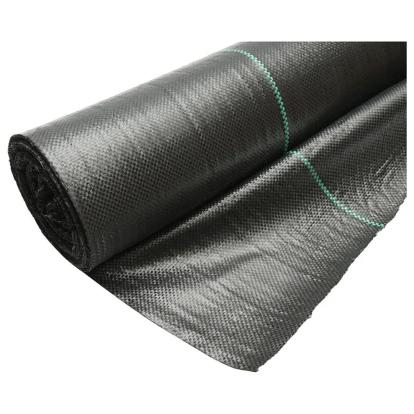 Folie antiburuieni, polipropilena, tesuta, neagra, 100 g/m2, 1.5x100 m, Breckner Germany - imagine 3