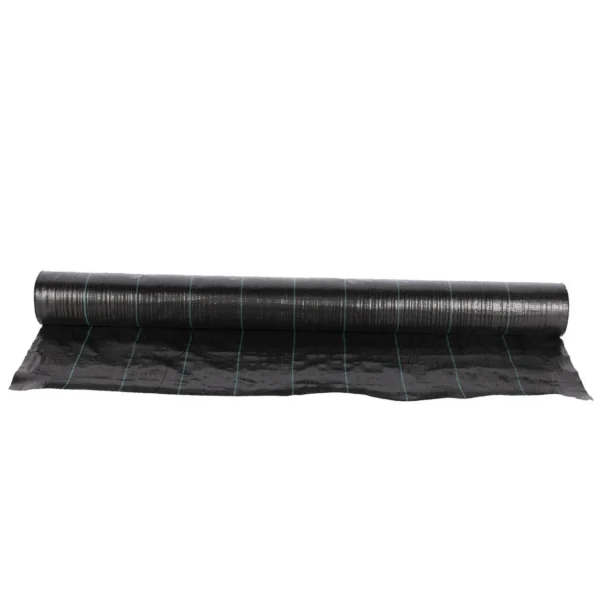 Folie antiburuieni, polietilena, tesuta, neagra, 100 g/m2, 1.5x100 m, Micul Fermier - imagine 3