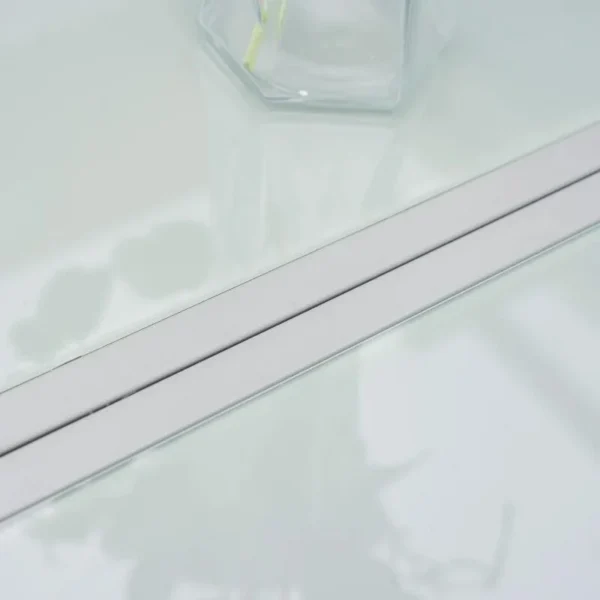 Set mobilier gradina/terasa, aluminiu, blat sticla, gri si argintiu, 1 masa, 6 scaune, Sway - imagine 4