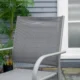 Set mobilier gradina/terasa, aluminiu, blat sticla, gri si argintiu, 1 masa, 6 scaune, Sway - imagine 3