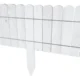 Gard de gradina decorativ din lemn, alb, 200x30 cm - imagine 3