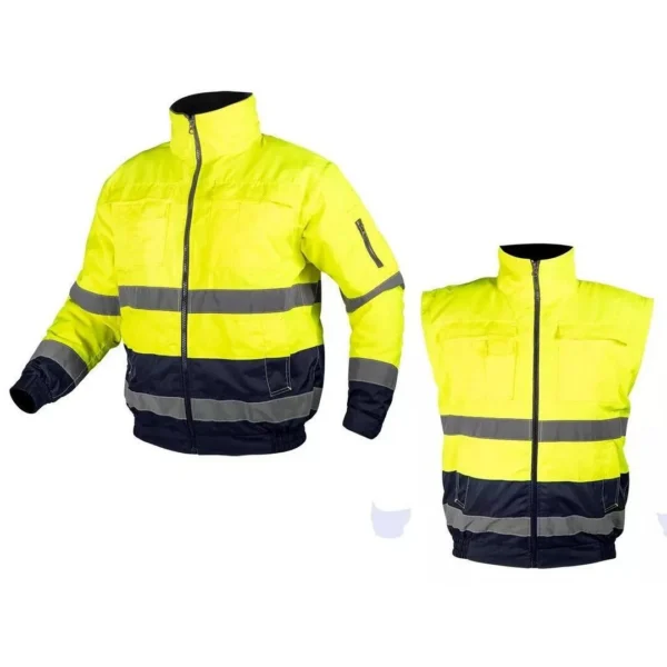 Geaca de lucru, vesta, 3 in 1, reflectorizanta, poliester, galben, model Hi-Vis, marimea L/52 - imagine 5
