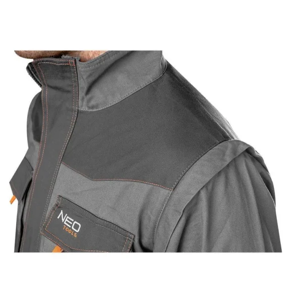 Geaca de lucru, convertibila in vesta, 2 in 1, maneci detasabile, bumbac, marimea S/48, NEO - imagine 4