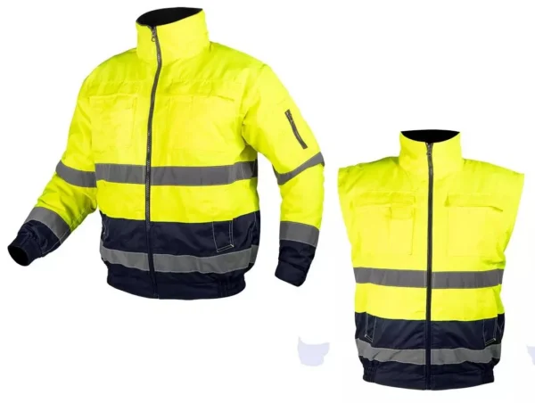 Geaca de lucru, vesta, 3 in 1, reflectorizanta, poliester, galben, model Hi-Vis, marimea M/50 - imagine 15