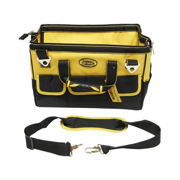 Geanta scule, cu maner de cauciuc si curea transport, textil, 41x24x30 cm, Crownman - imagine 5