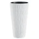 Set 2 ghivece de flori, Sandy Slim, rotunde, inalte, 39x70.8 cm, alb, Prosperplast - imagine 4